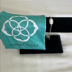 Kendra Scott Silver Bracelet with White Stone